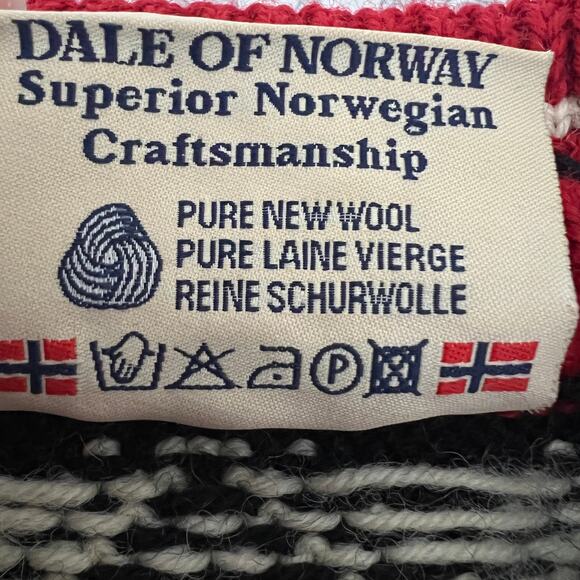 Dale of Norway 100% Wool Heavy Knit Fair Isle Nordic Sweater Mens Size XL - Picture 10 of 15
